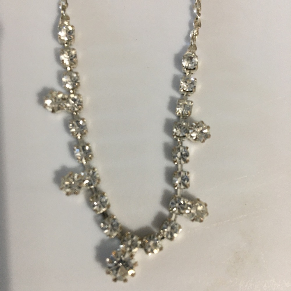 Vintage 90s Claire’s clear rhinestone‎ choker